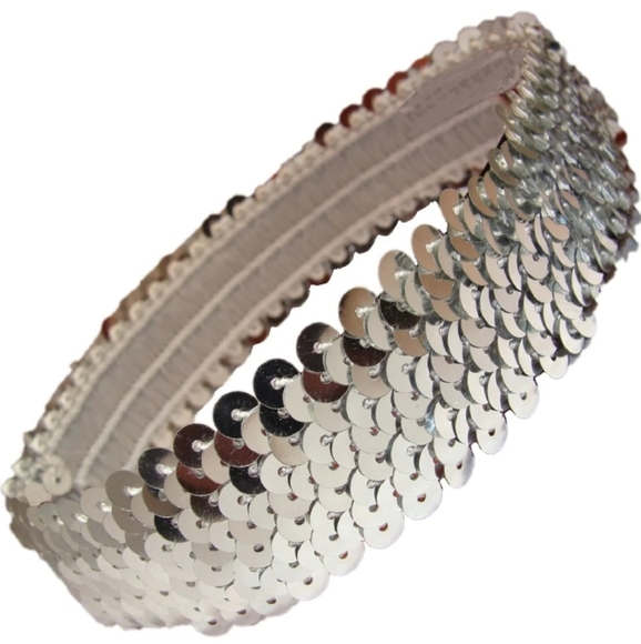 Accessories - Women's Silver Sequin Elastic Headband NWT
